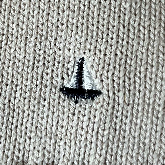 ⚓️Kiel James Patrick - Nautical Crew Neck Cream Sweater made from Cotton & Linen - Picture 10 of 10